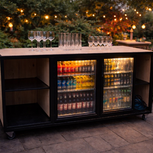 Koelkast meubel met 2 koelkasten