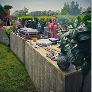 steigerhouten buffettafel